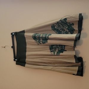Inkaplanet size Large skirt with bus print from Peru